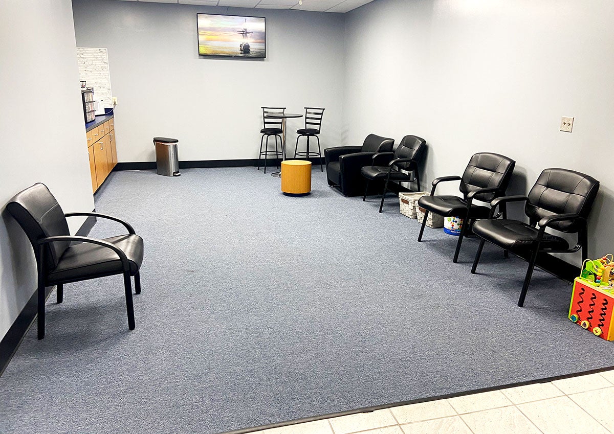 Our Service Department Client Lounge Makes Your Stay Comfortable